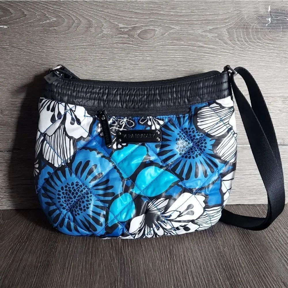 Vera Bradley Puffy Crossbody Shoulder Bag In Blue Bayou
